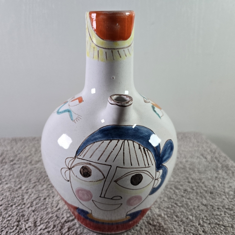 Vintage DeSimone Italy Hand Painted Vaseof A Women #188